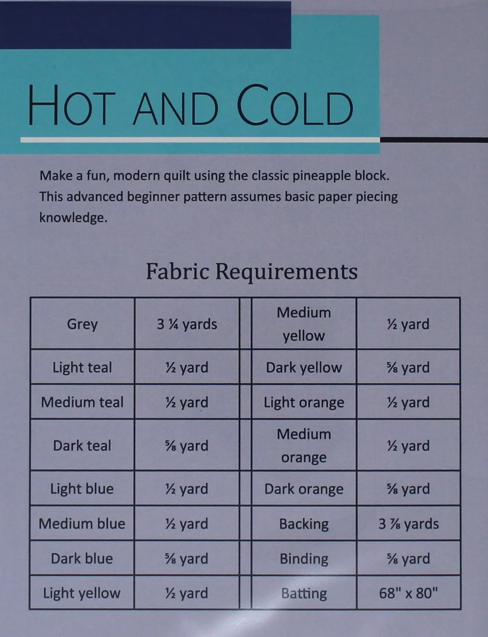 Hot and Cold - Quilting Pattern - Devoted Quilter - Image 2
