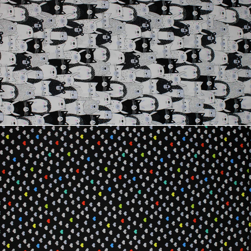 Black & White - 45" - 100% Cotton