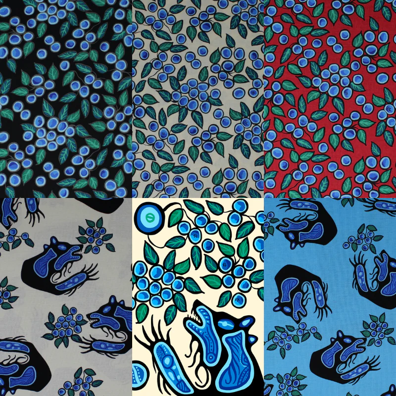 Blueberry Bear - 45" - 100% cotton