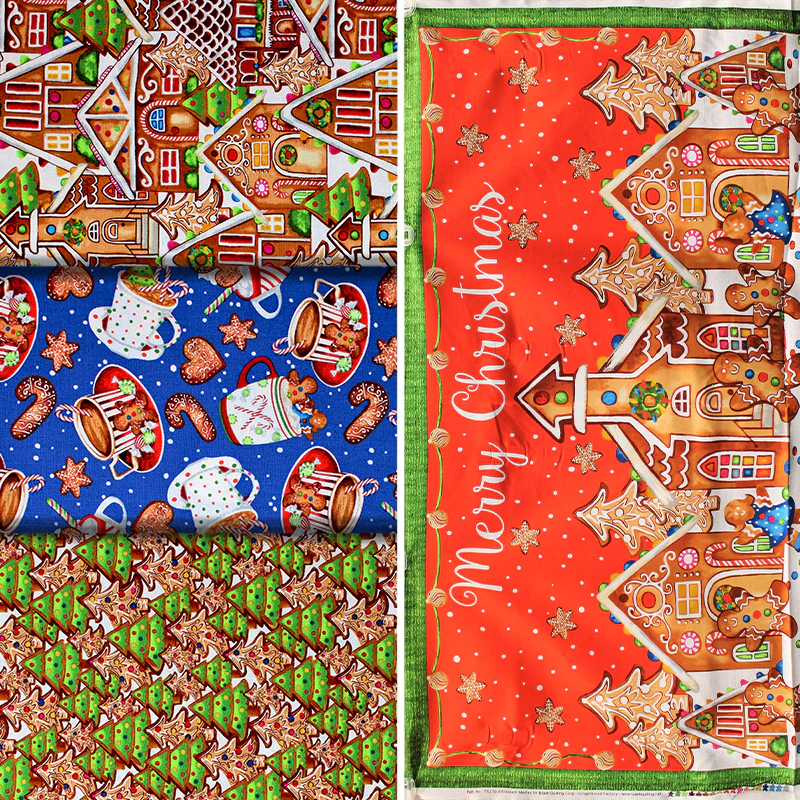 Gingerbread Factory - 45" - 100% Cotton