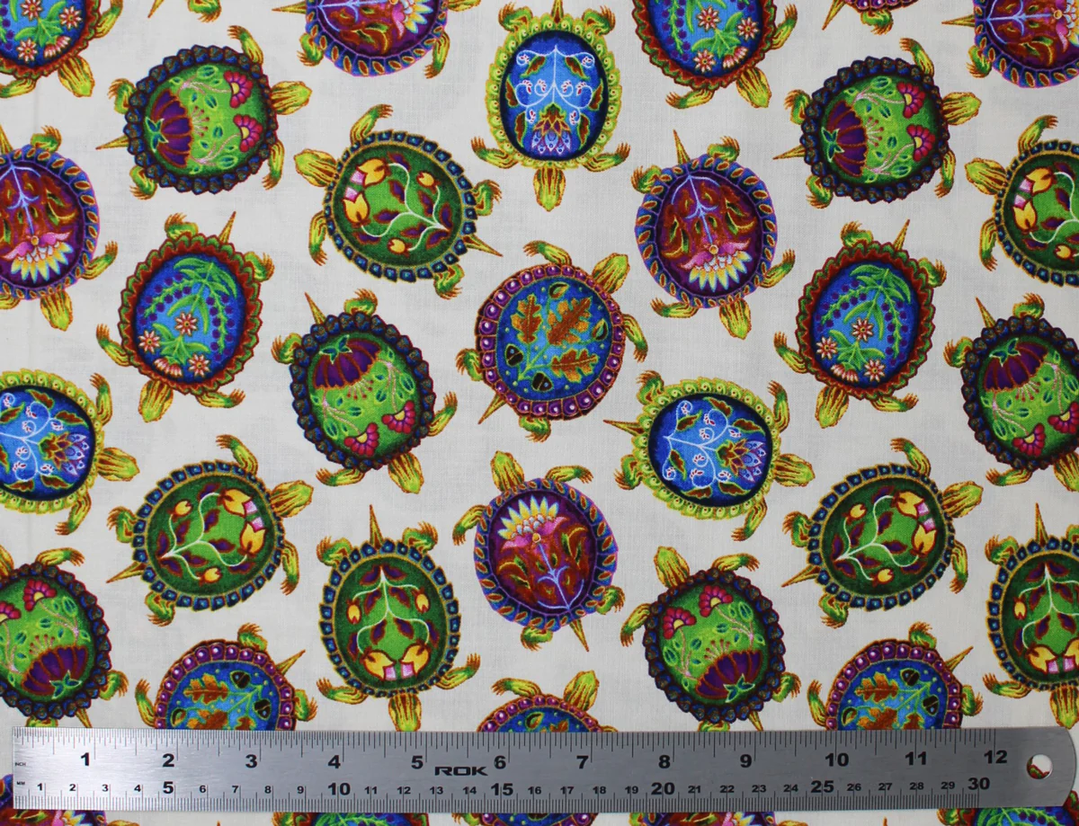 Indigenous Turtles - 45" - 100% cotton - Image 3