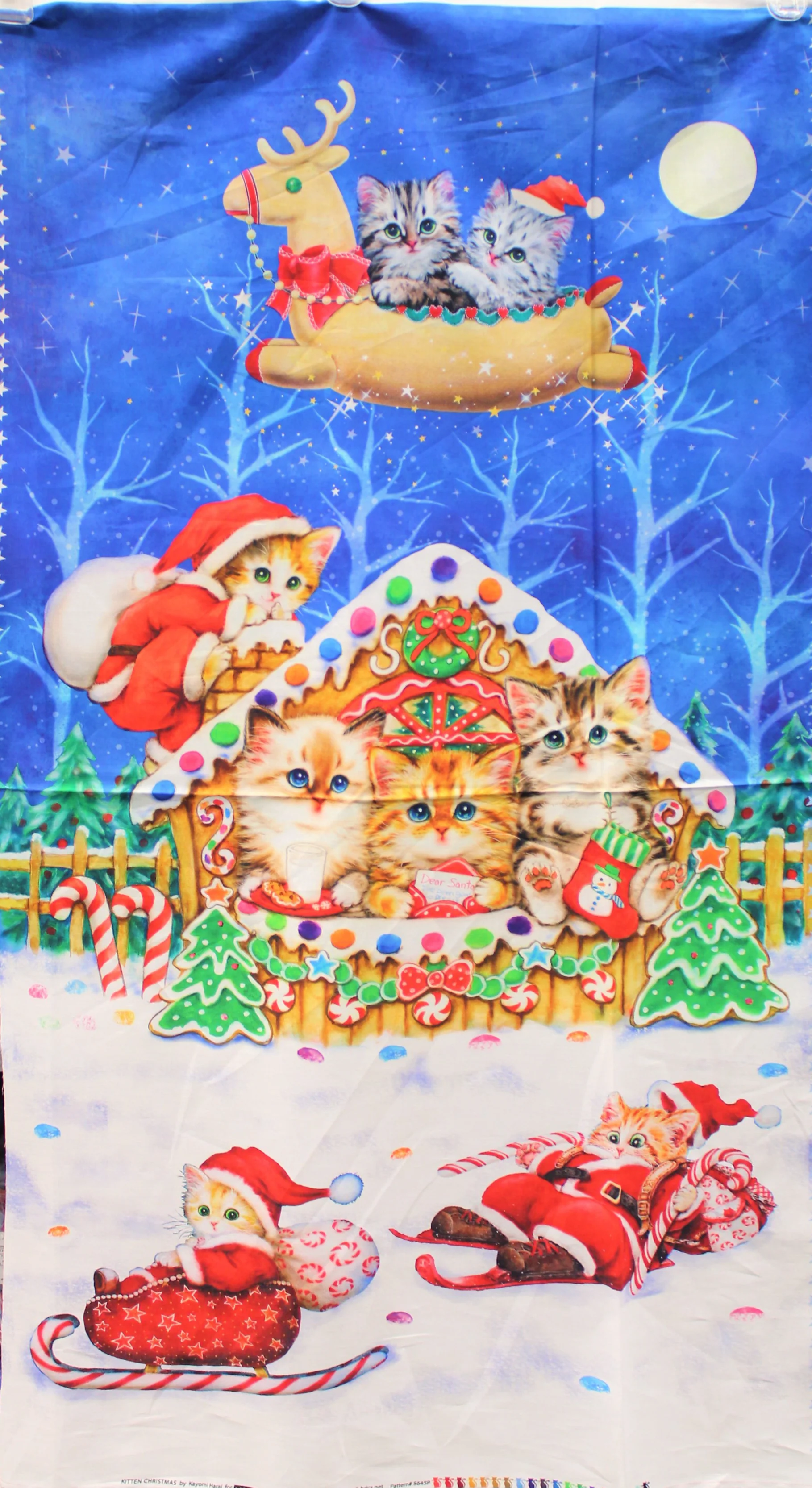 Kitten Christmas - 45" - 100% Cotton - Image 15