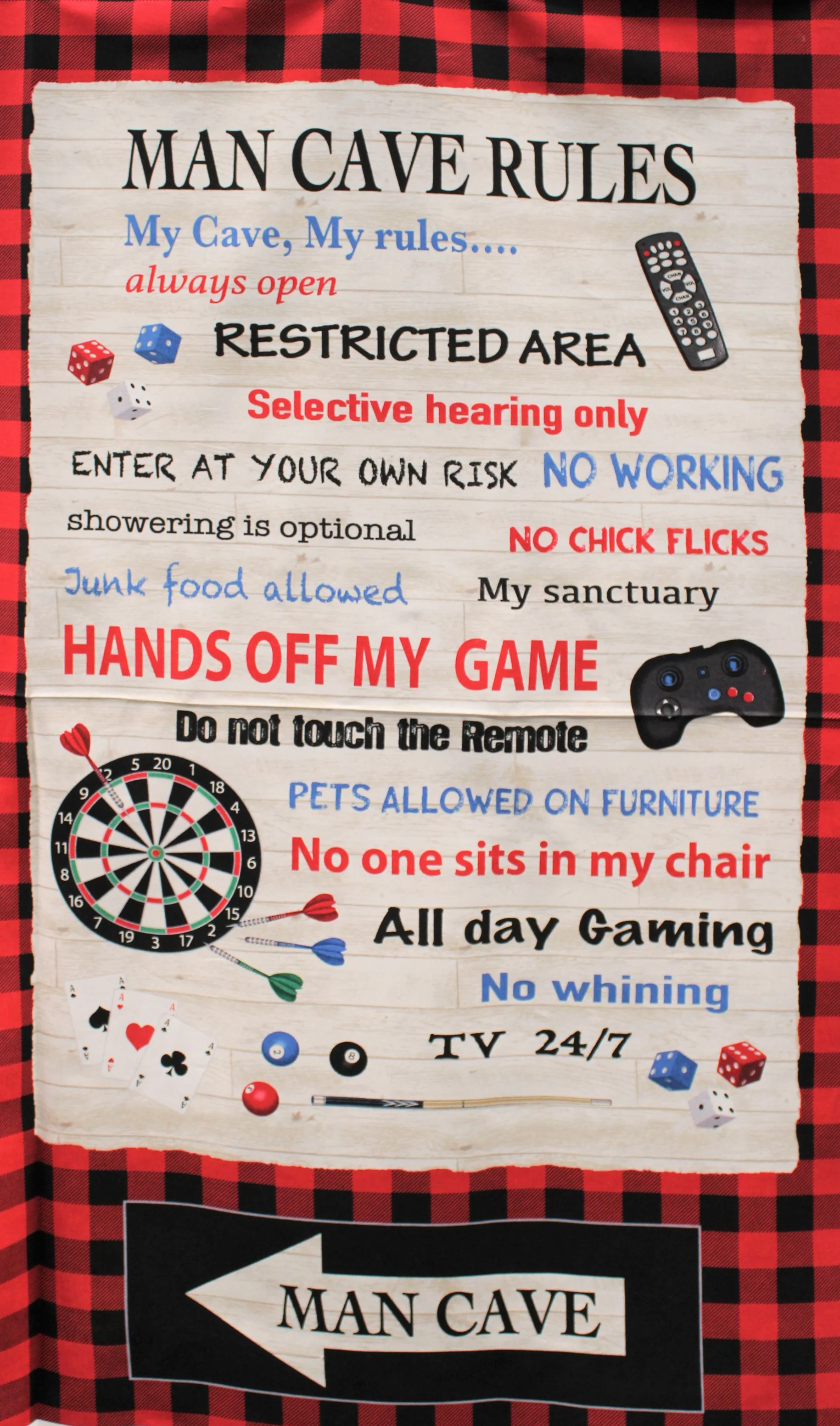 Man Cave - 45" - 100% Cotton - Image 22