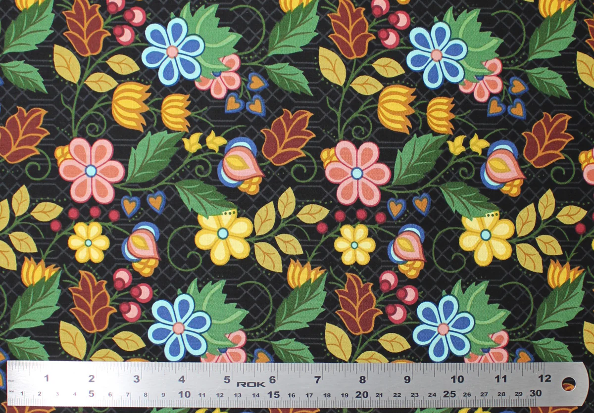 Native Floral 4 - 45" - 100% cotton - Image 3