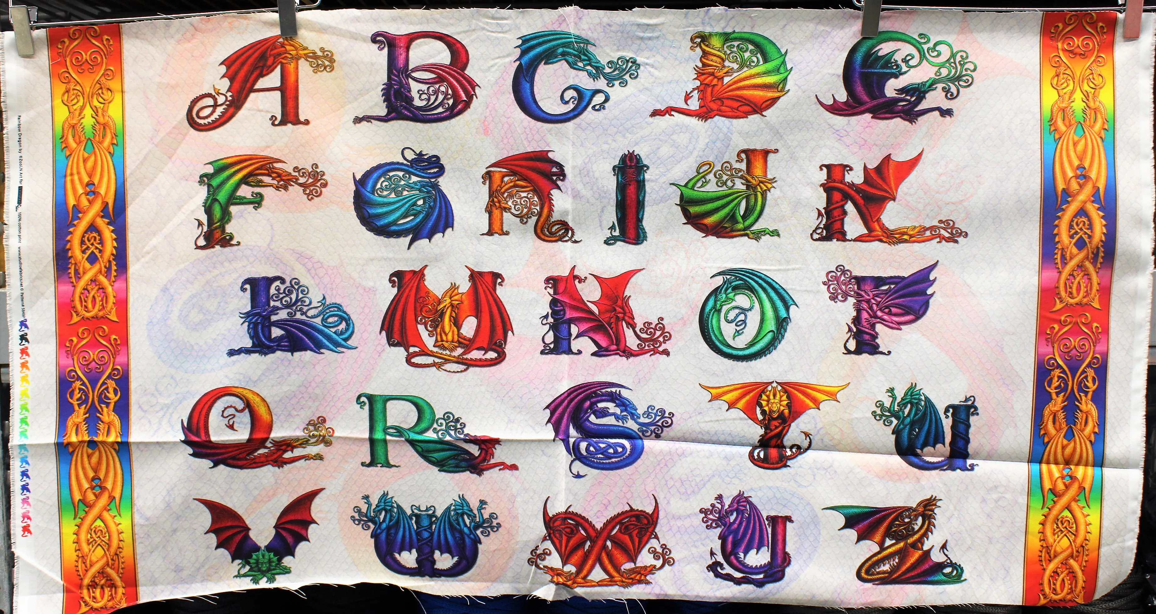 Rainbow Dragon - 45" - 100% Cotton - Image 13