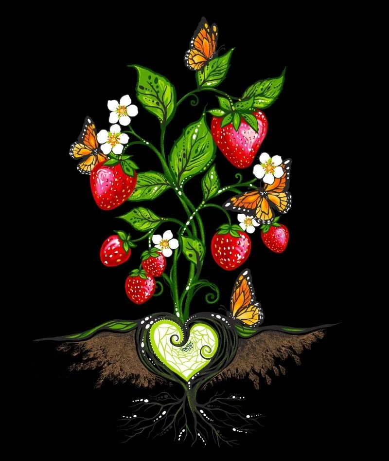 Strawberry Dreamcatcher - 43/44" - 100% cotton - Image 2