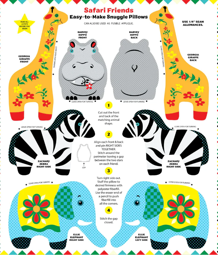 Snuggle Pillows - 36x45" Panel - 100% Cotton - Image 3