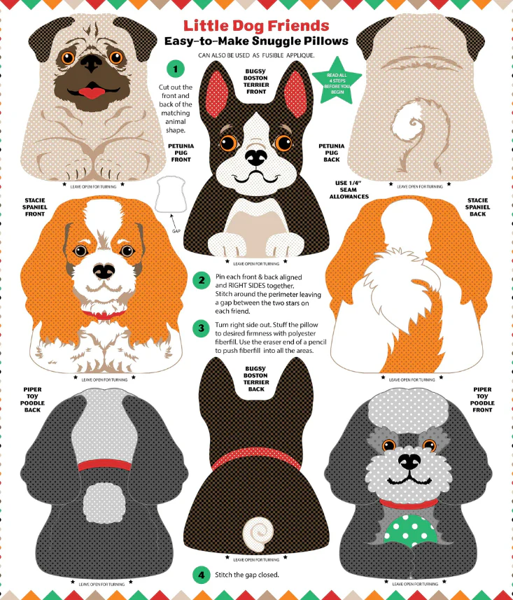 Snuggle Pillows - 36x45" Panel - 100% Cotton - Image 4