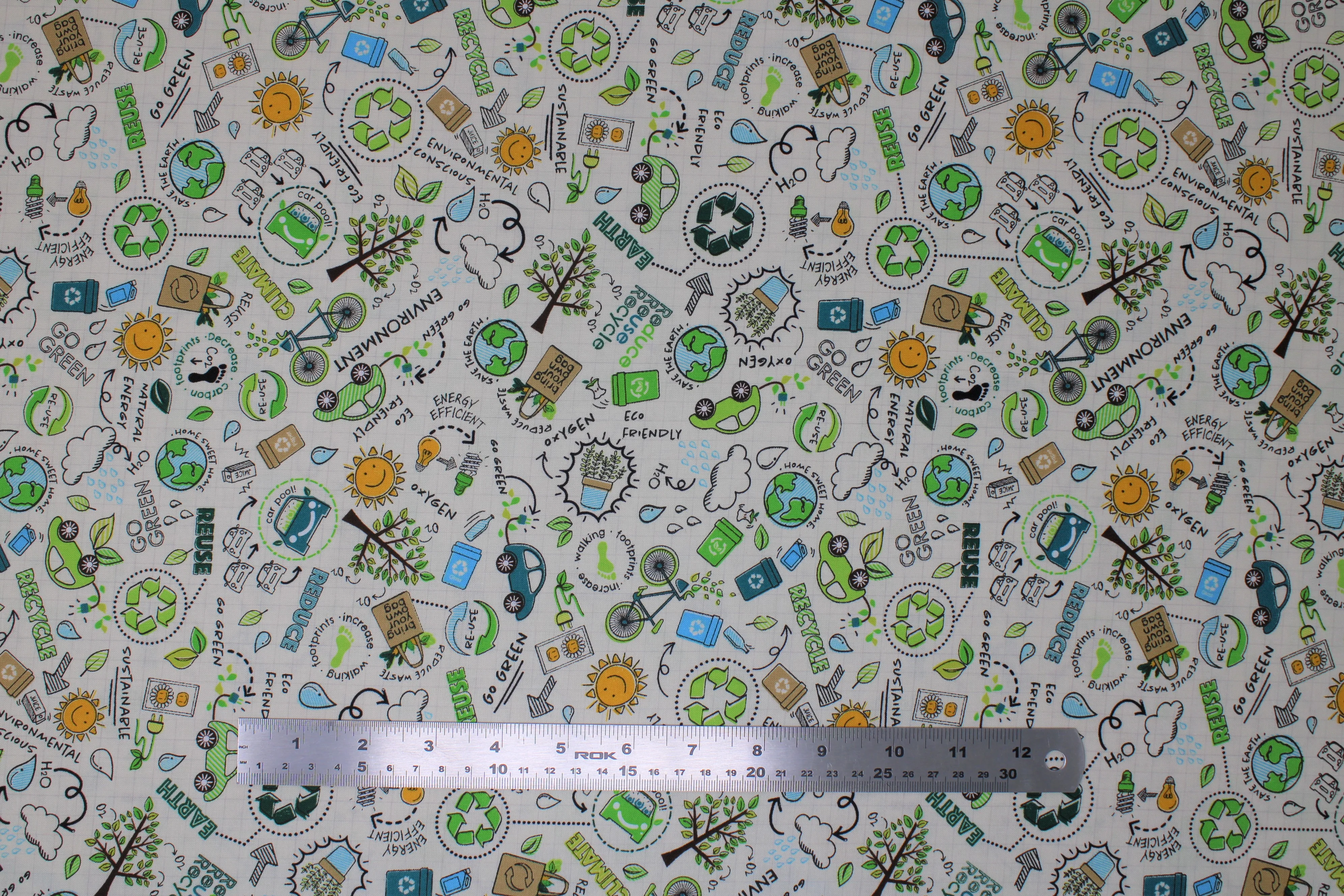 Go Green - 44/45" - 100% Cotton - Timeless Treasures - Image 2