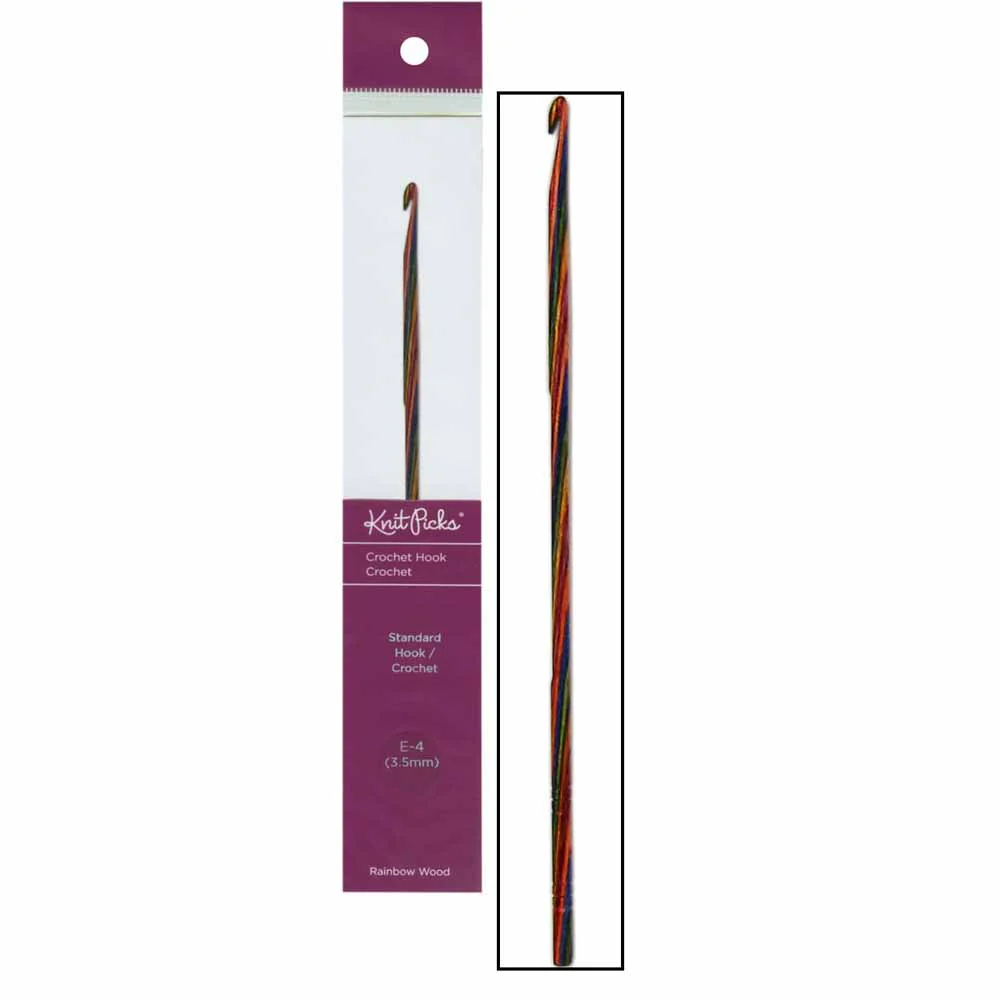 KNIT PICKS - Rainbow Wood Crochet Hooks - 6"