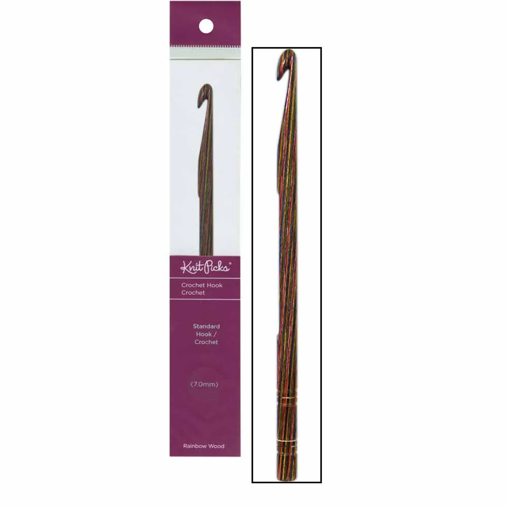 KNIT PICKS - Rainbow Wood Crochet Hooks - 6" - Image 10
