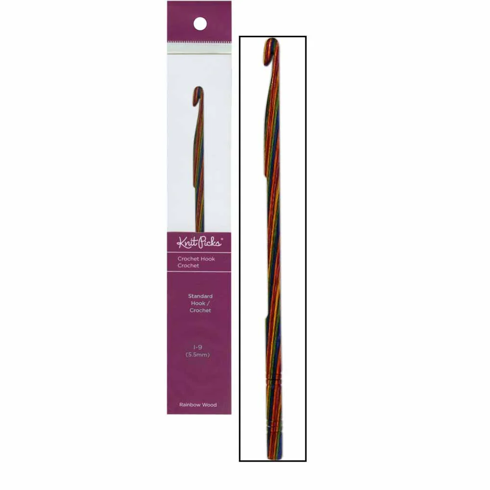 KNIT PICKS - Rainbow Wood Crochet Hooks - 6" - Image 6
