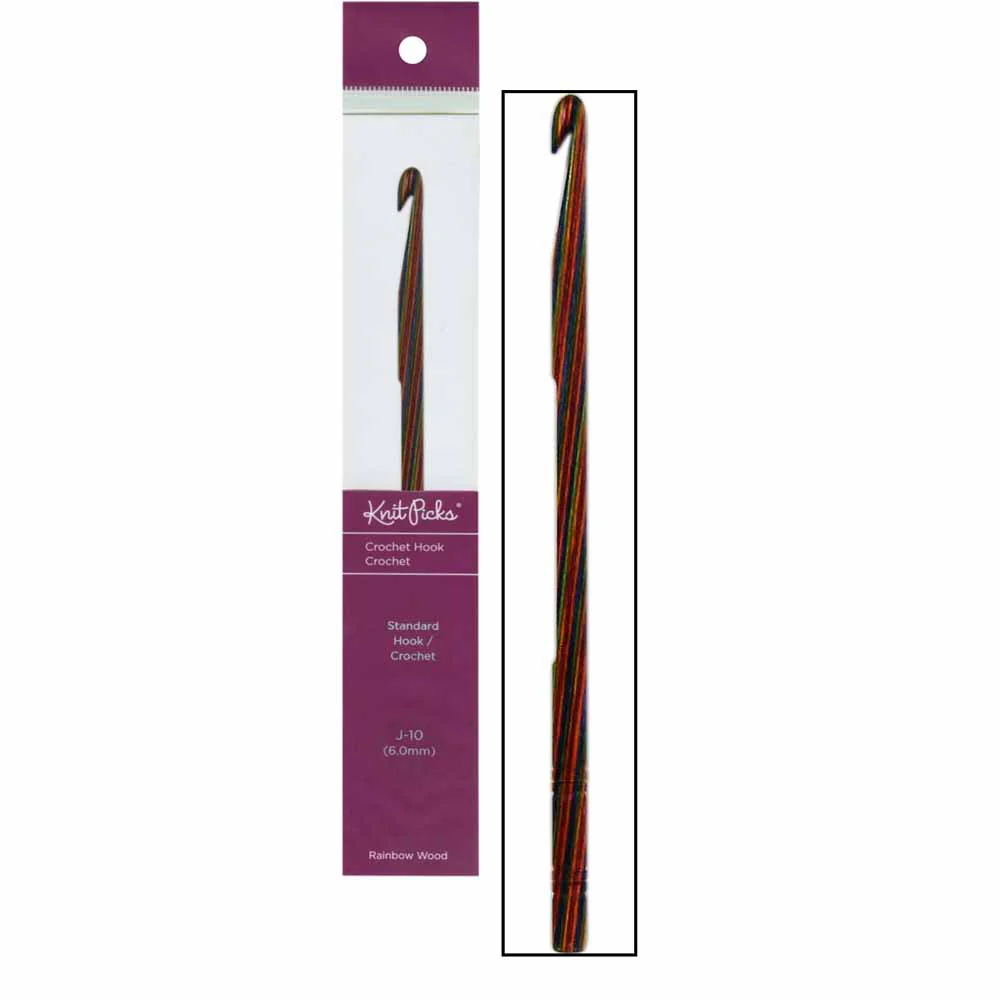 KNIT PICKS - Rainbow Wood Crochet Hooks - 6" - Image 7