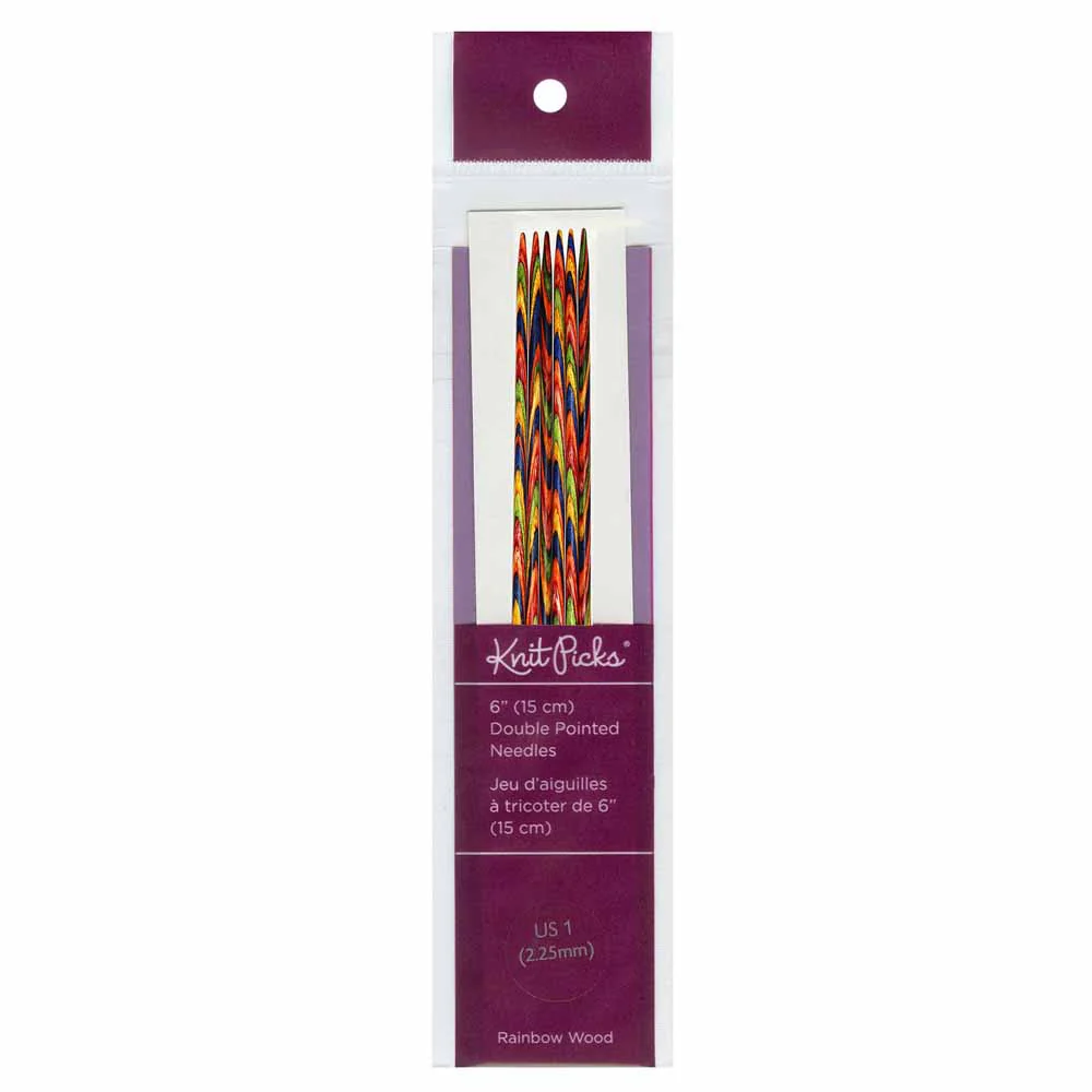 KNIT PICKS - Rainbow Wood Double Point Knitting Needles - 6" - Image 3