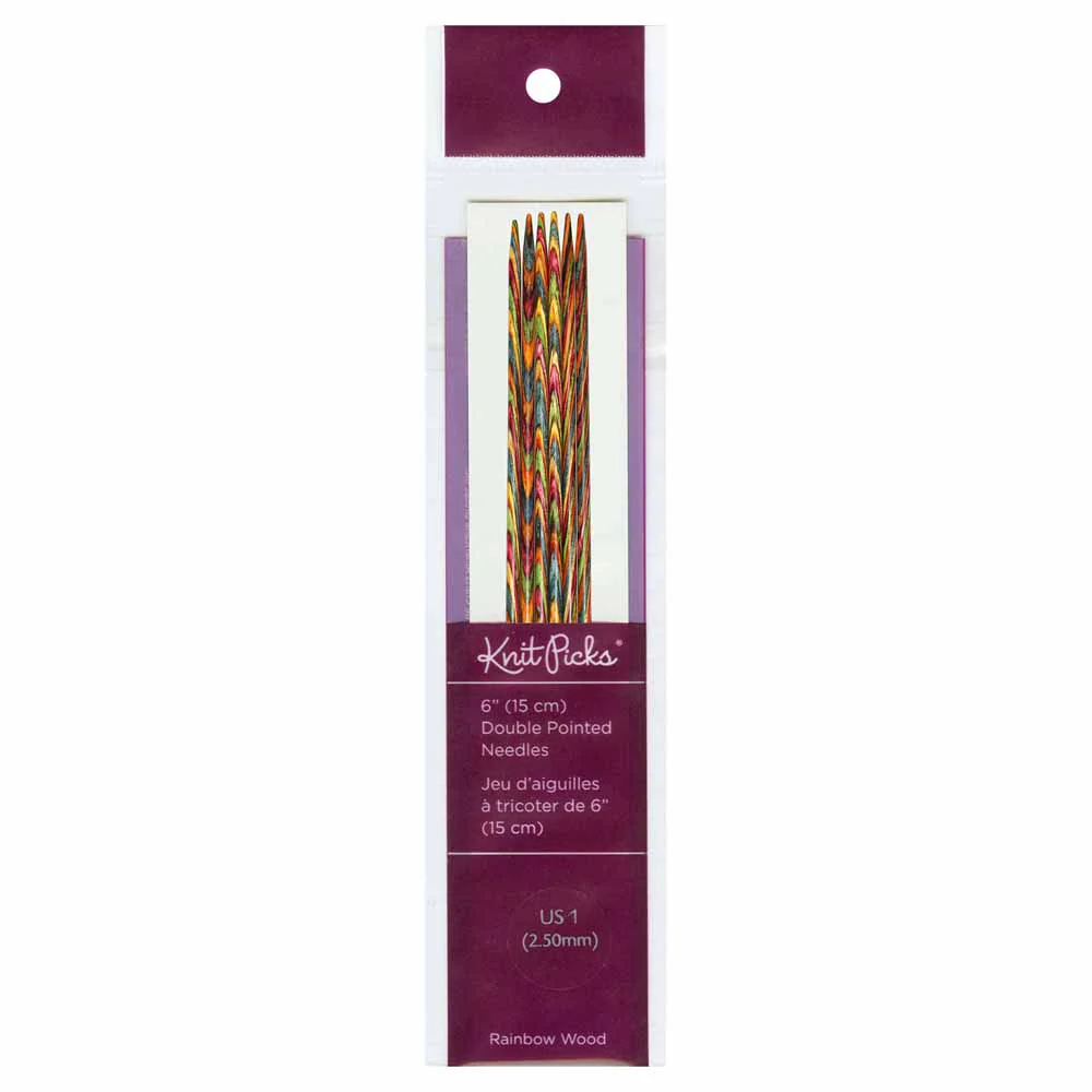 KNIT PICKS - Rainbow Wood Double Point Knitting Needles - 6" - Image 5