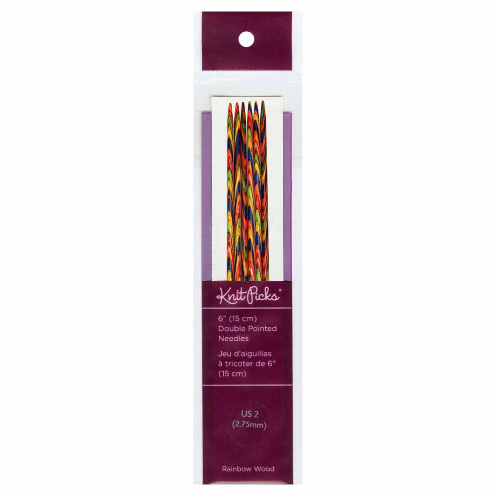 KNIT PICKS - Rainbow Wood Double Point Knitting Needles - 6" - Image 7
