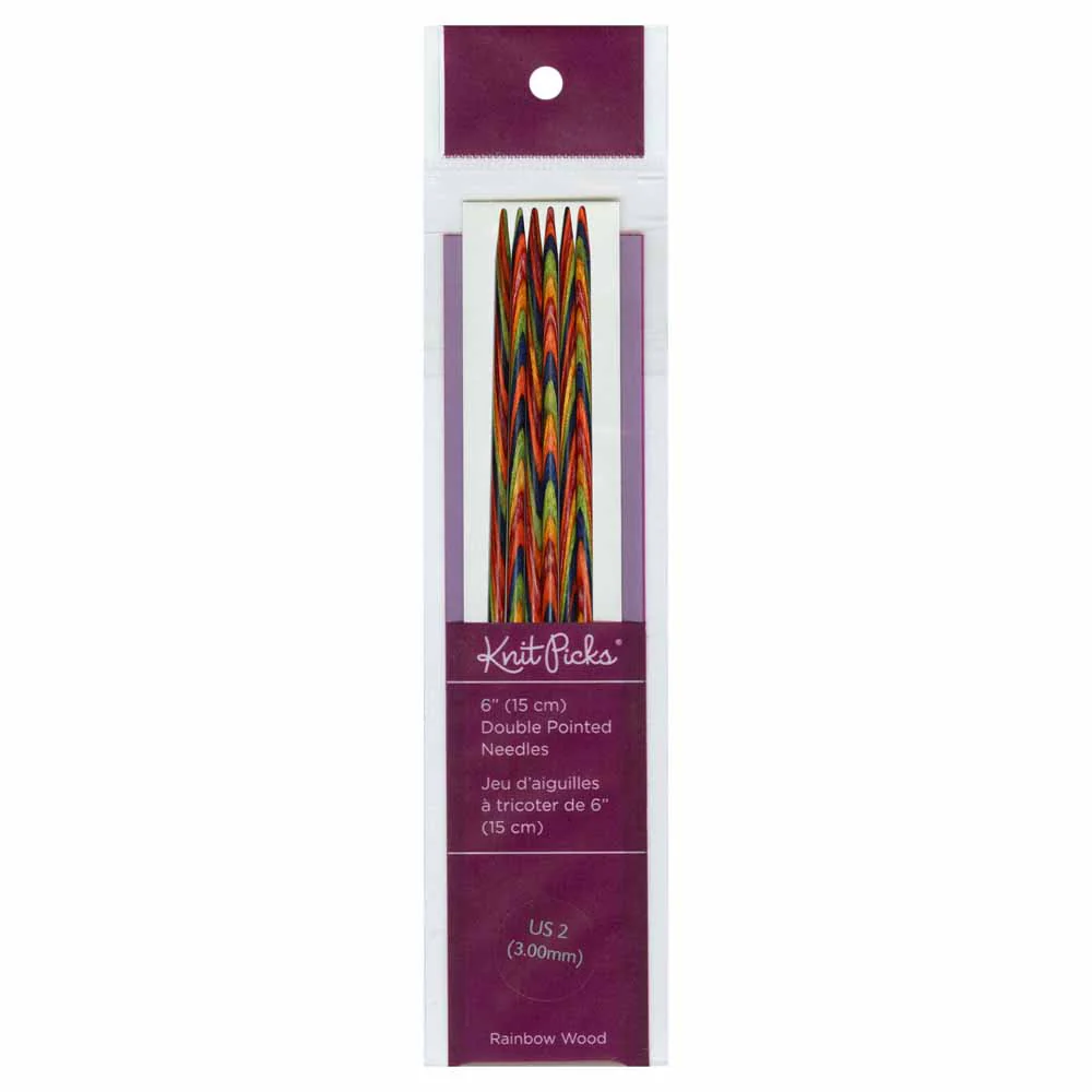 KNIT PICKS - Rainbow Wood Double Point Knitting Needles - 6" - Image 9