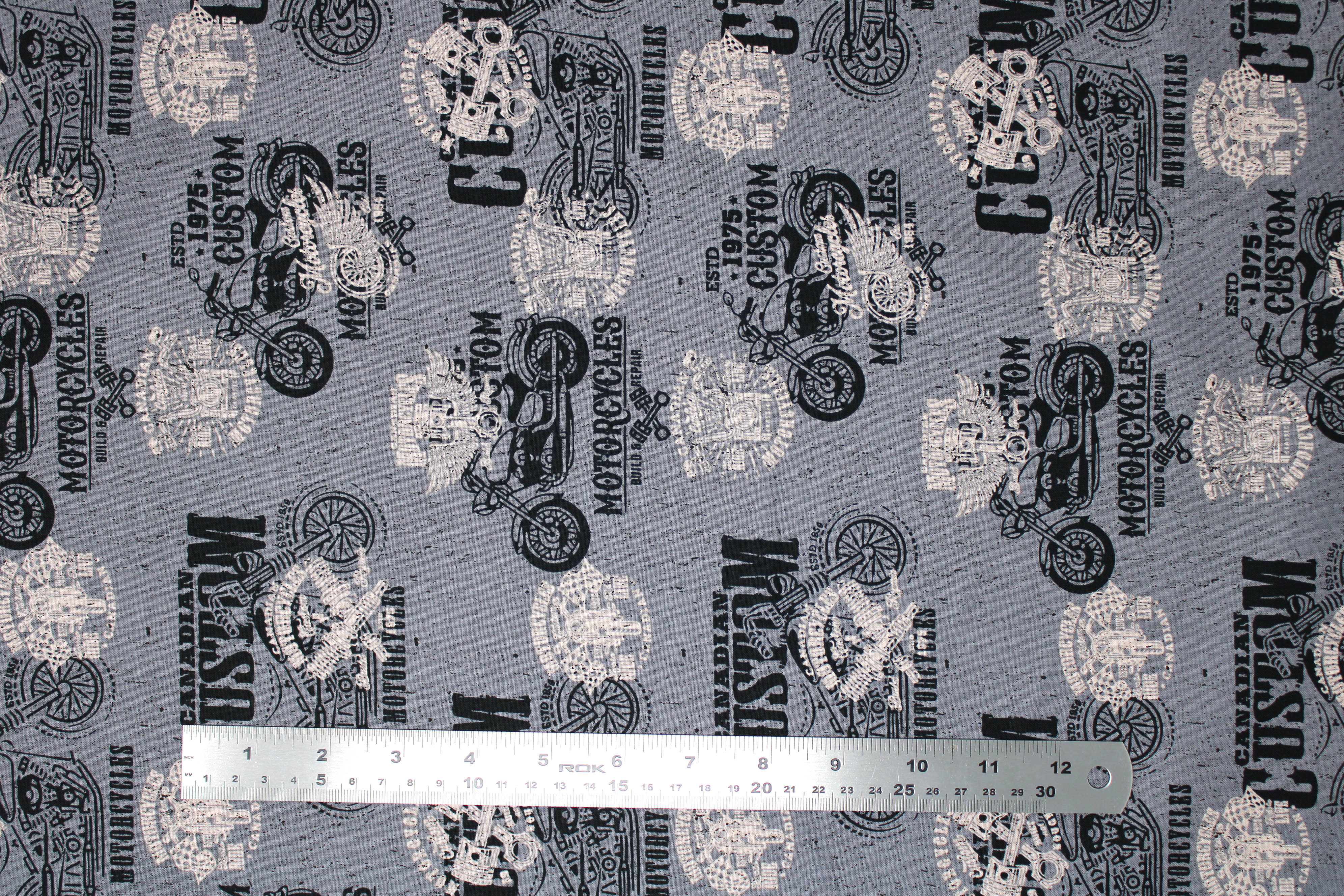 Canadian Custom Motorcycles - 45" - 100% Cotton - Len's Mill prints - Image 8