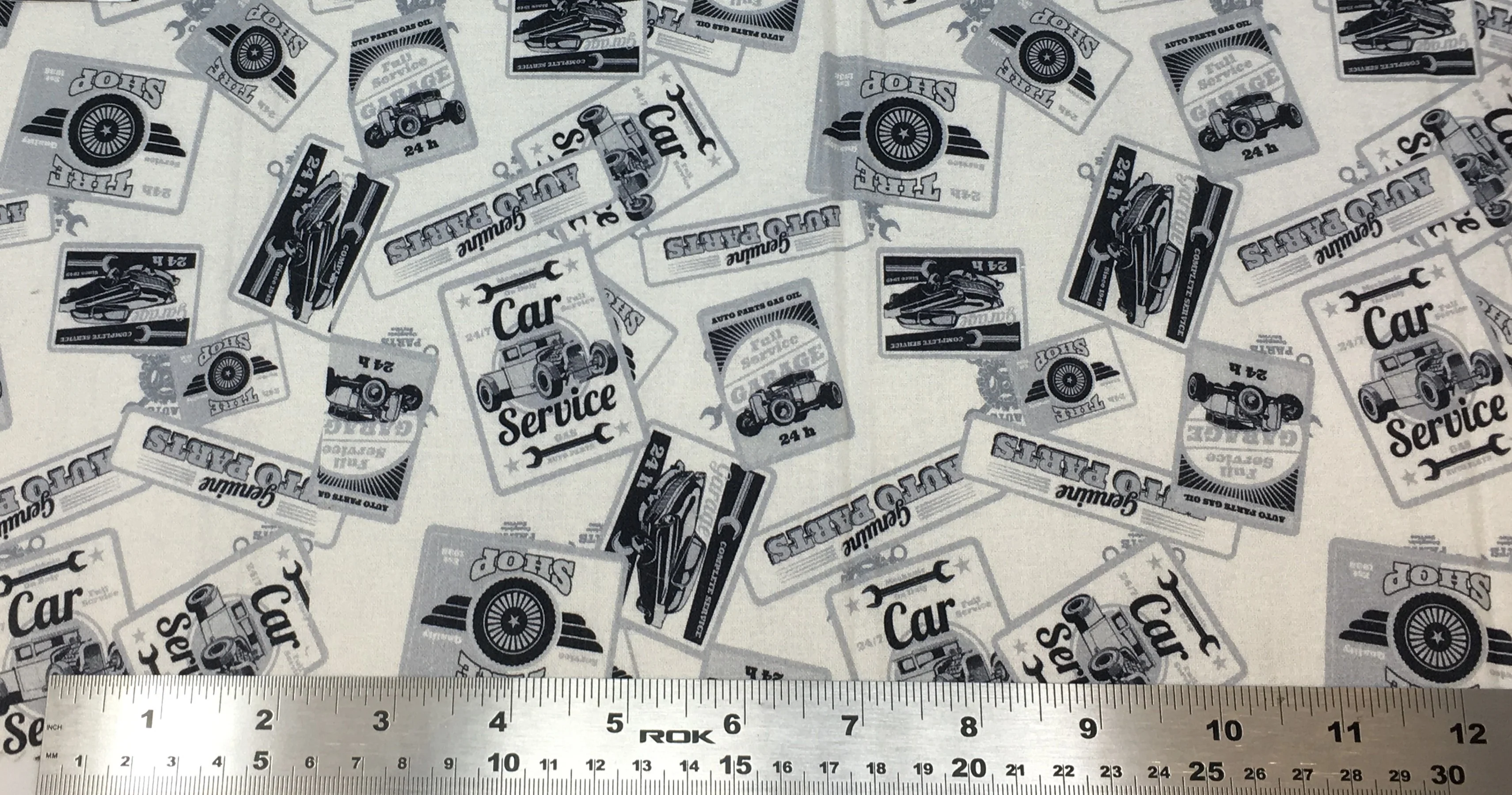 Car Service Poster Signs - 45" - 100% Cotton - Len's Mill Prints - Image 3