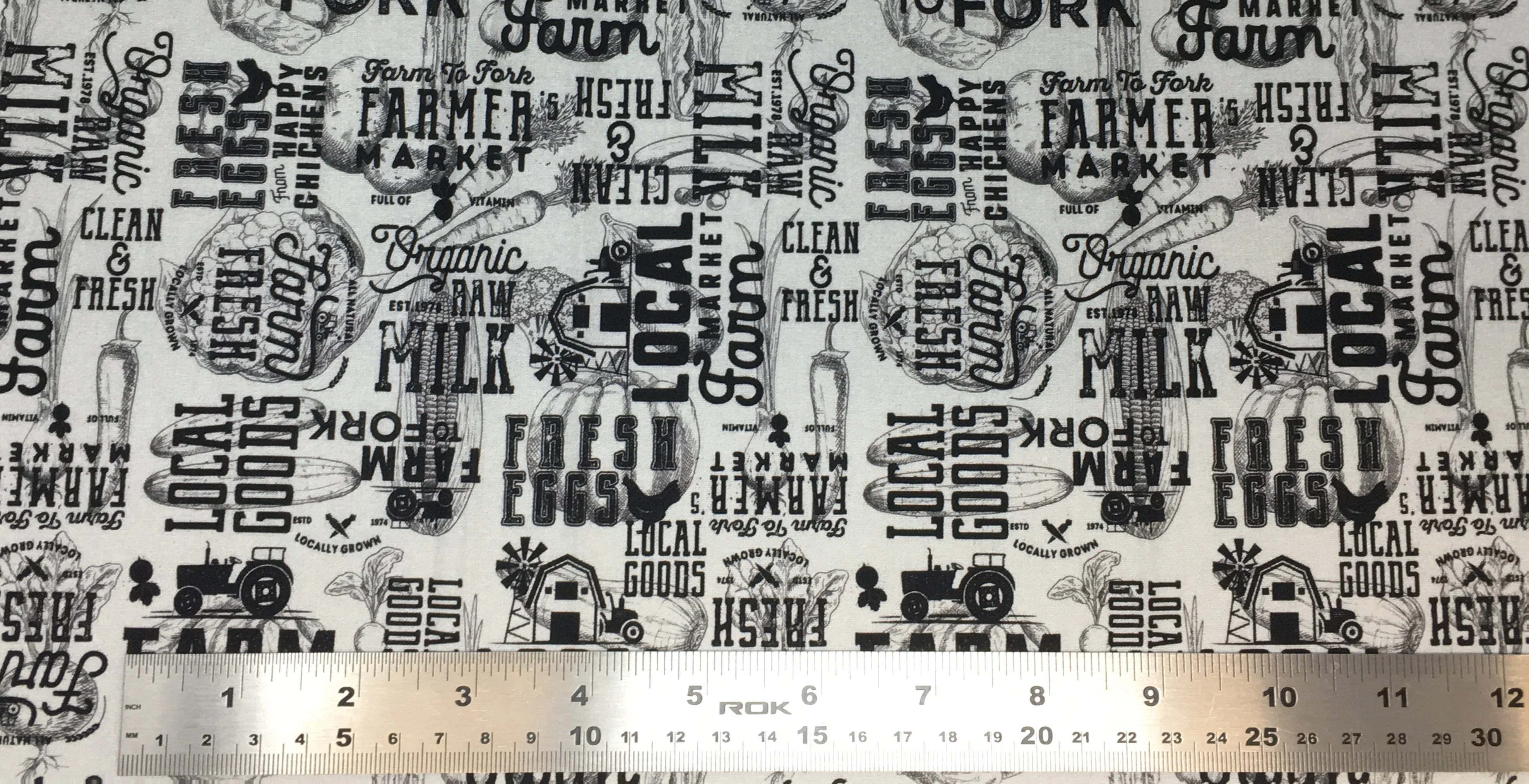 Farm To Fork - 45" - 100% Cotton - Len's Mill prints - Image 3