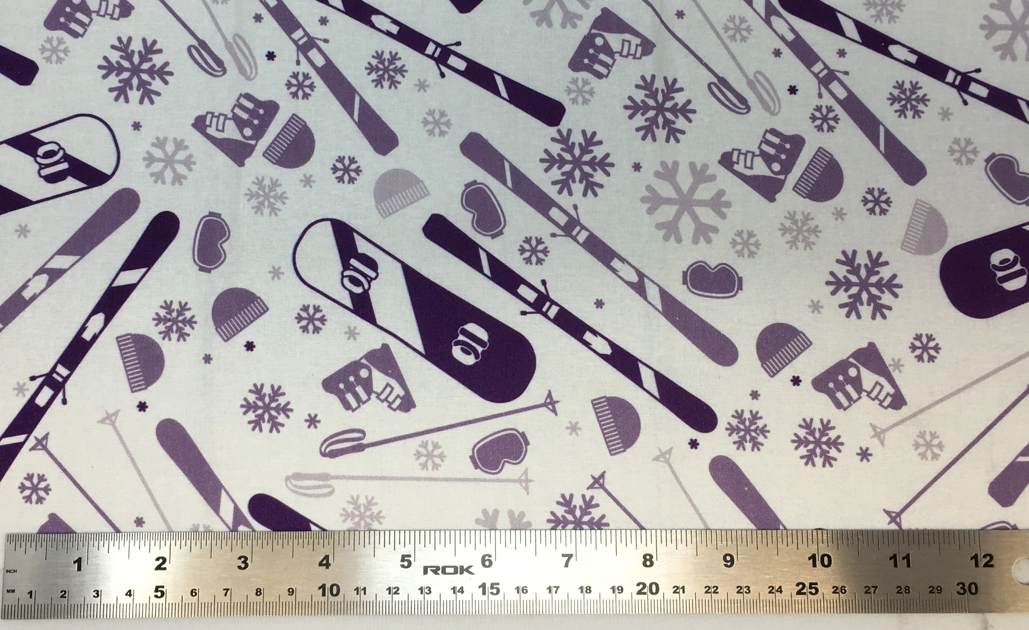 Ski Fun - 45" - 100% Cotton - Len's Mill prints - Image 3