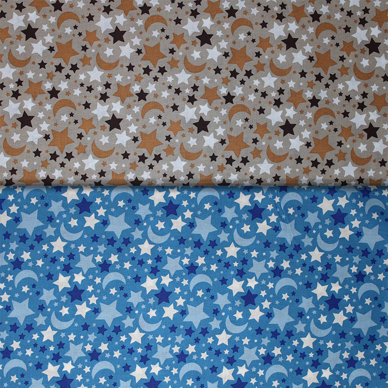 Stars & Moons - 45" - 100% Cotton - Len's Mill prints
