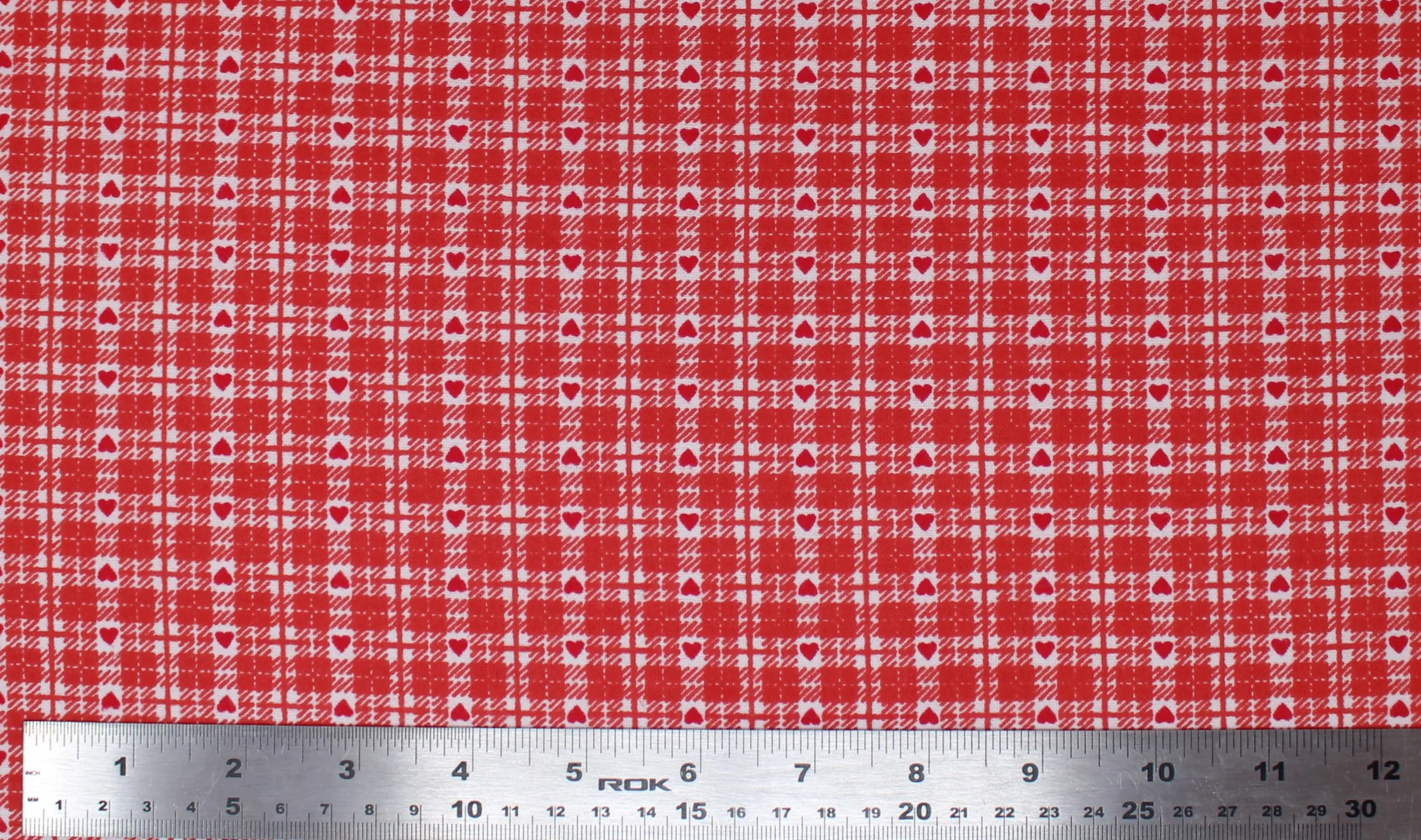 Abstract Heart Checkered Design - 45" - 100% cotton flannel - Image 3