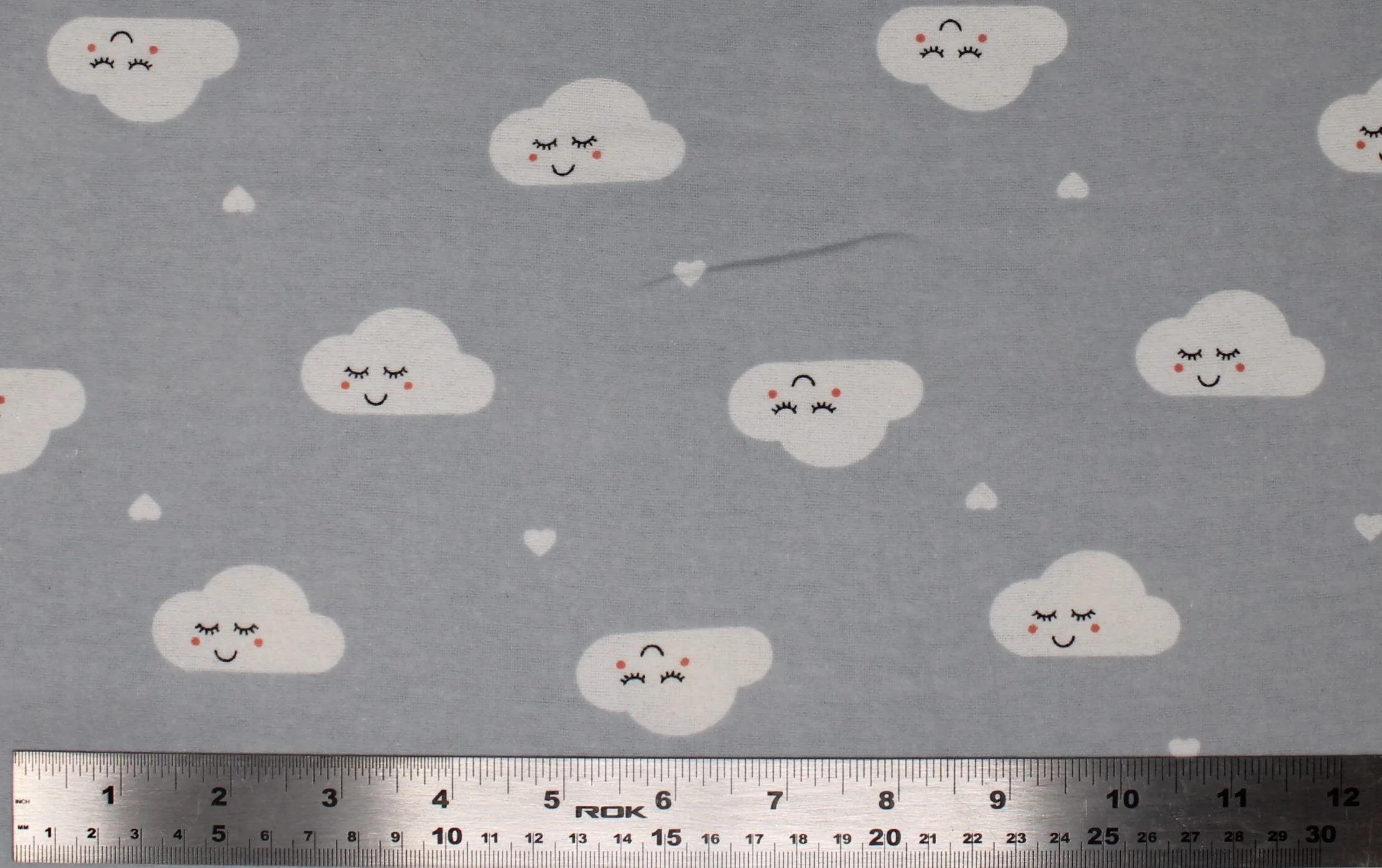 Happy Clouds - 45" - 100% cotton flannel - Image 3