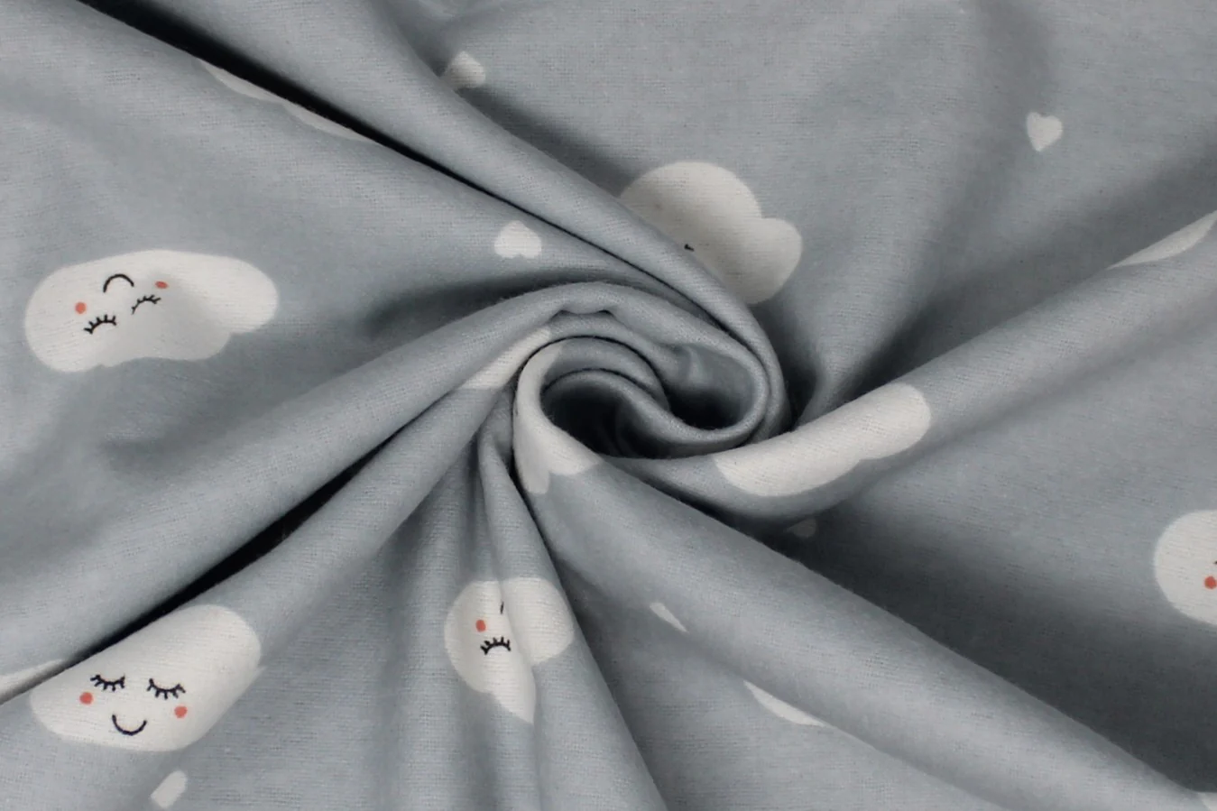 Happy Clouds - 45" - 100% cotton flannel - Image 4
