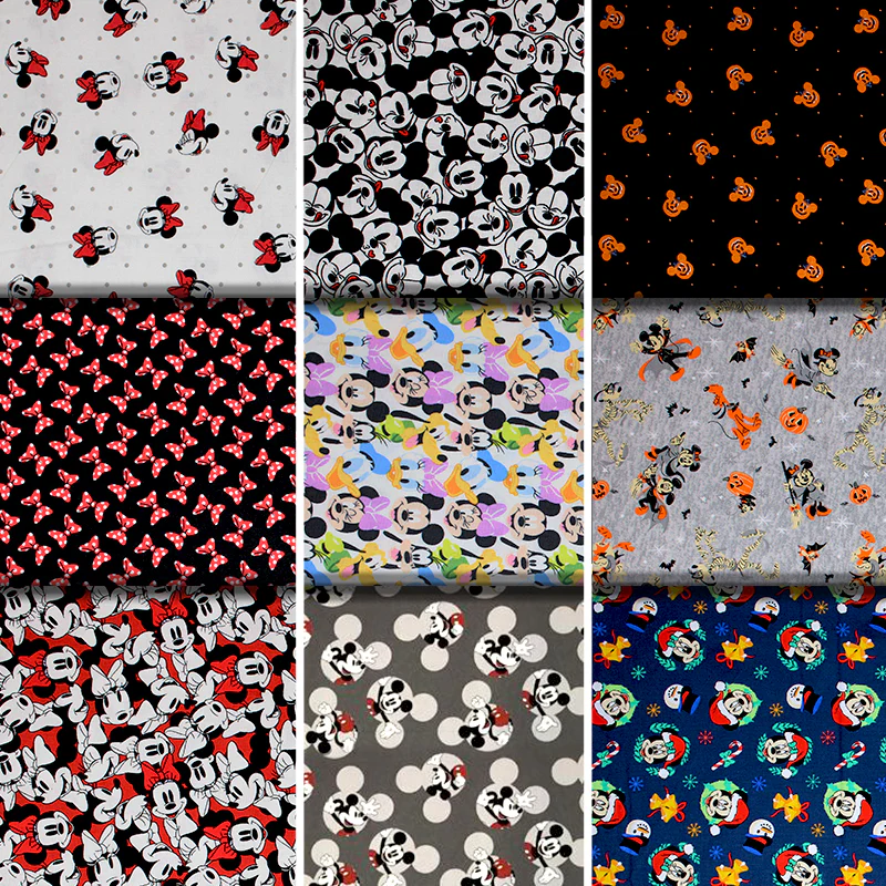 Mickey & Minnie Mouse Prints - 44-45" - 100% Cotton