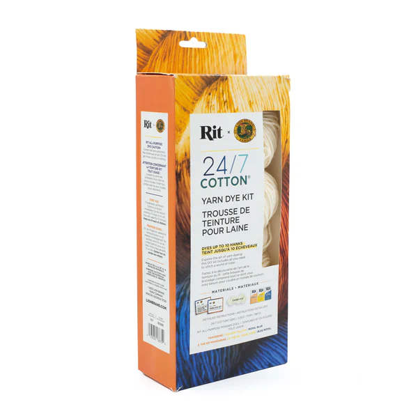 24/7 Cotton Yarn Dye Kit - 100g + 3 Dyes - Lion Brand - Image 4