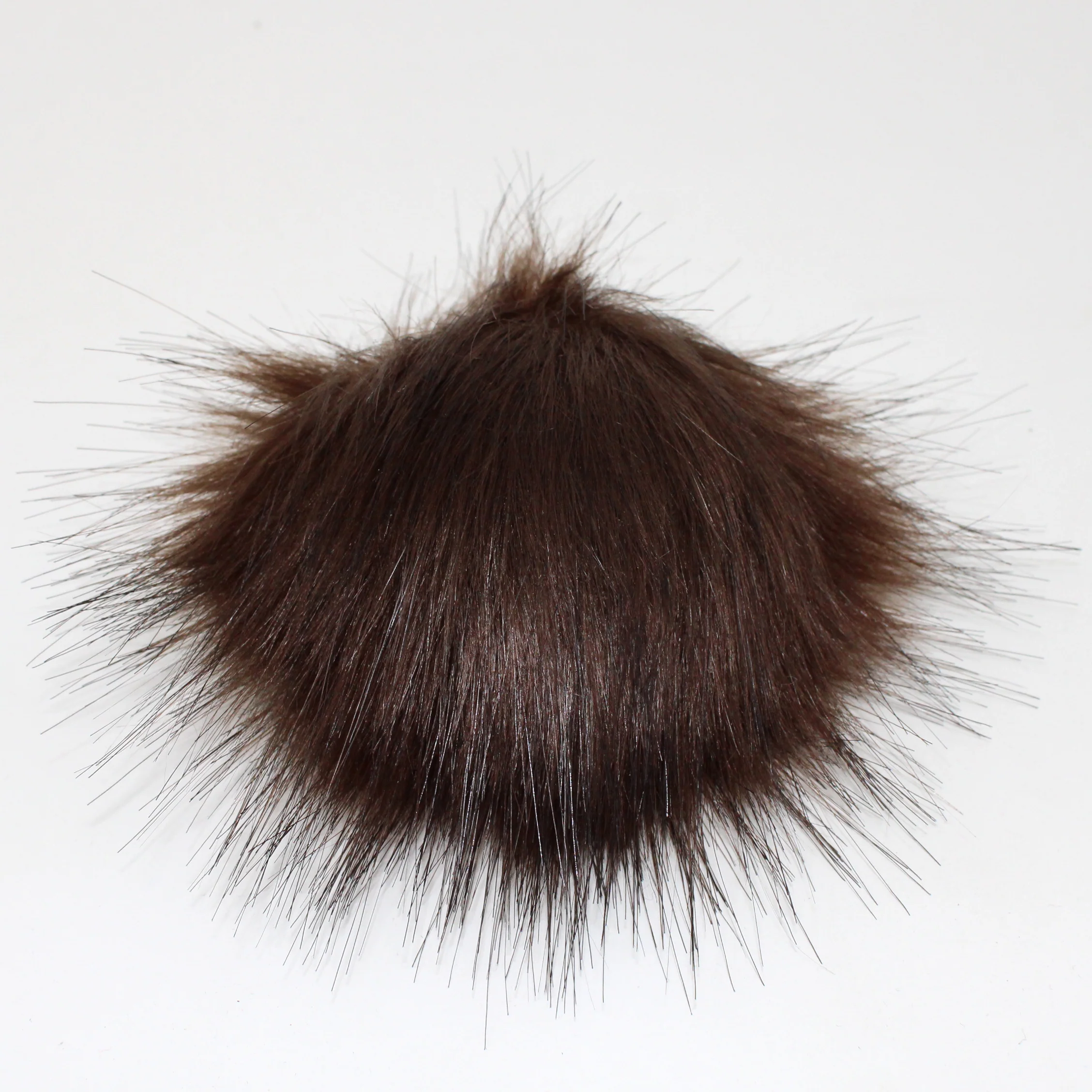 Faux Fox (Long Hair) Pom Pom with Pin - 10cm - Lizzy Ann - Image 3