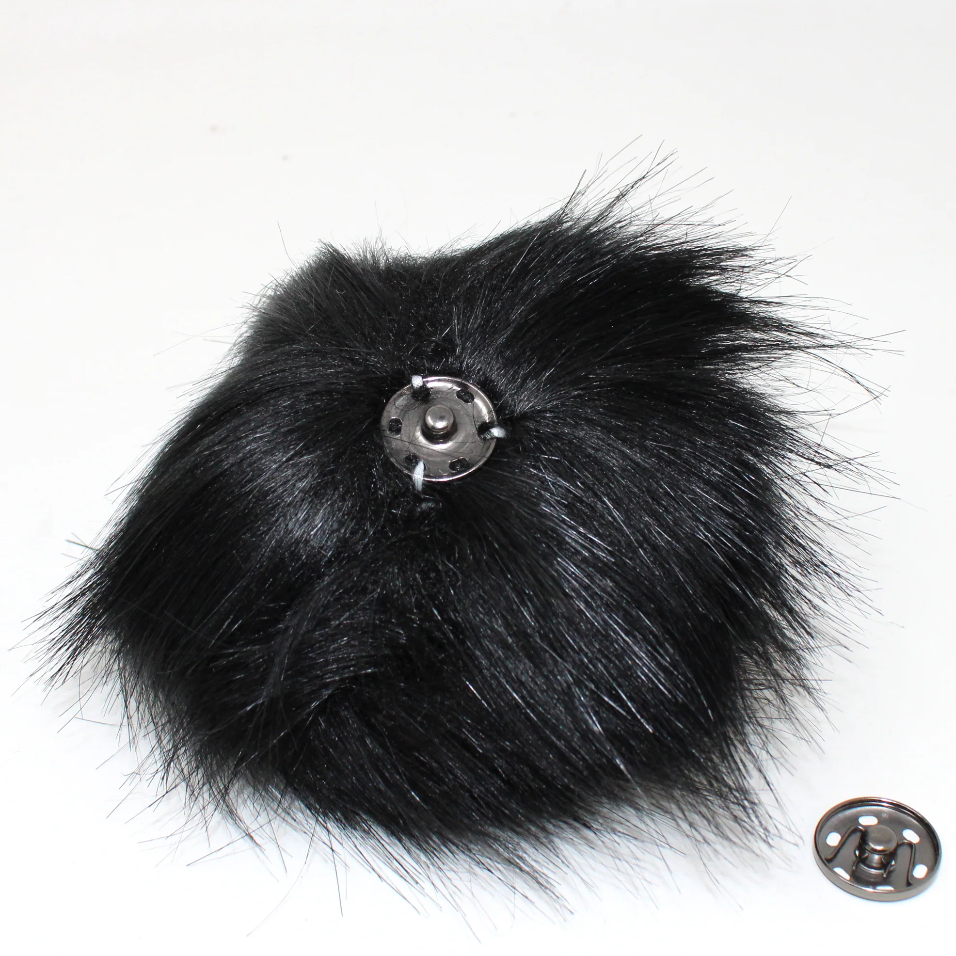 Faux Fox (Long Hair) Pom Pom with Snap - 13cm - Lizzy Ann - Image 13