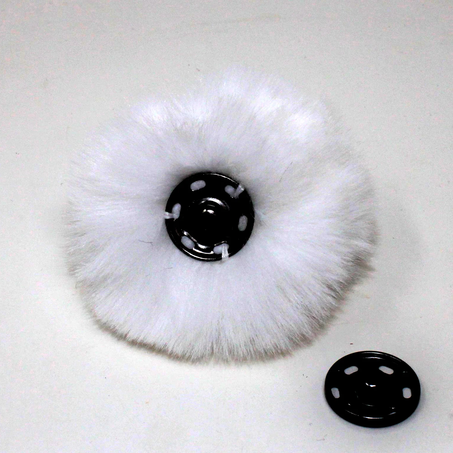 Faux Rabbit (Short Hair) Pom Pom with Snap - Lizzy Ann - Image 9