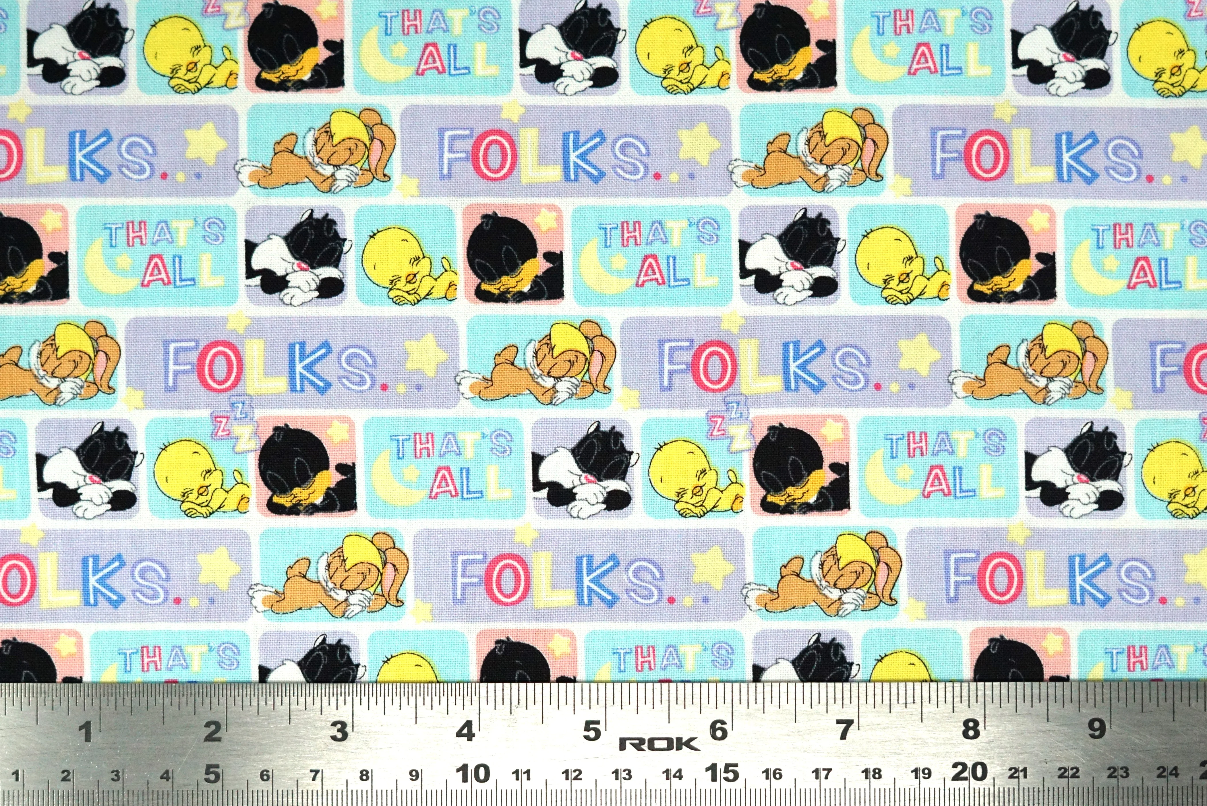 Looney Tunes Sleepy Tunes - 45" - 100% Cotton - Image 3