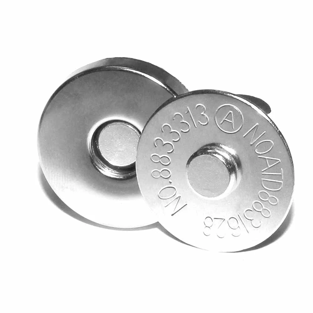 Magnetic Snaps Silver - 13mm (1/2") - 2pcs - UNIQUE - Image 2
