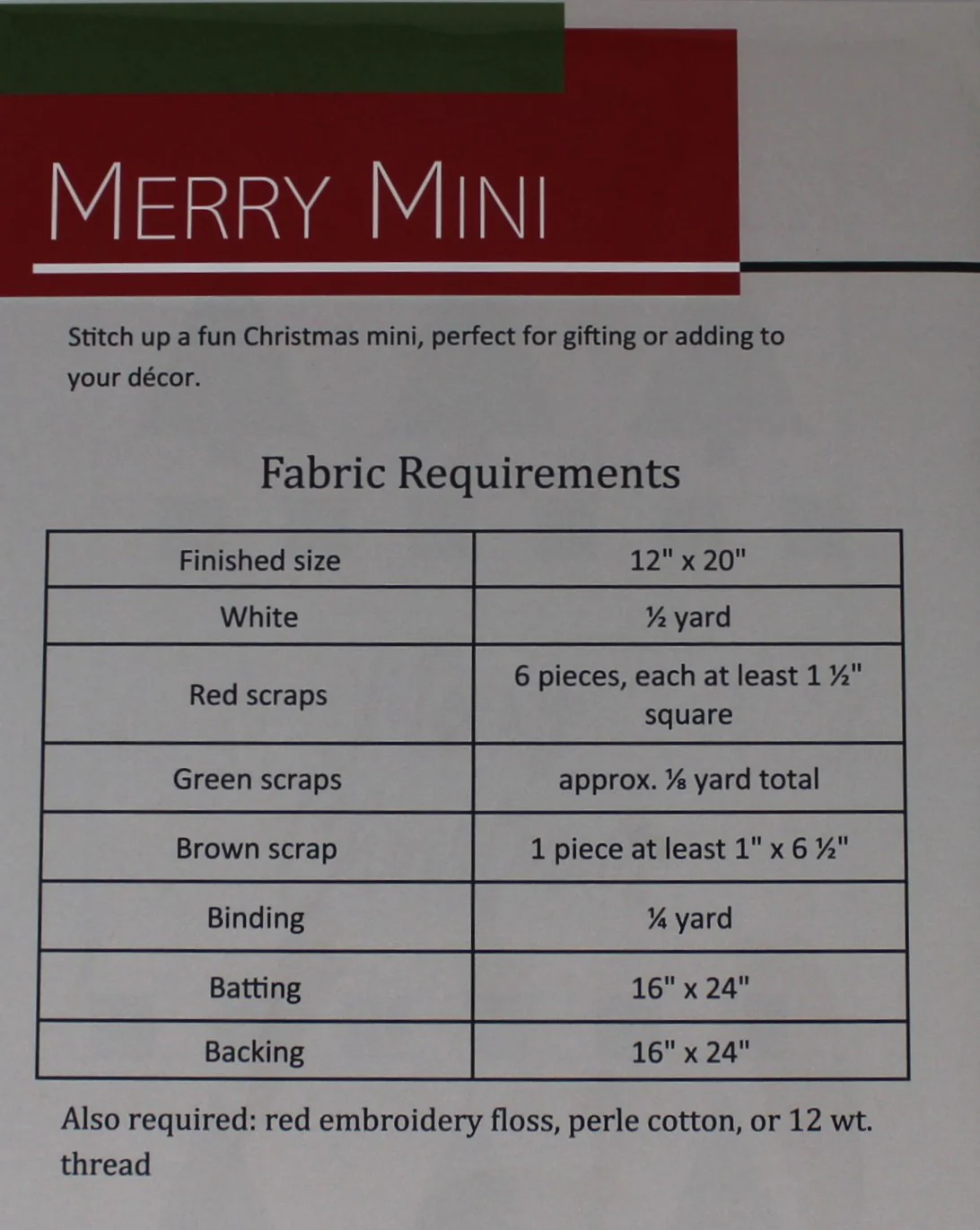Merry Mini - Wall Hanging Pattern - Devoted Quilter - Image 2