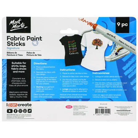 MM Fabric Paint Sticks 9pc - Image 2