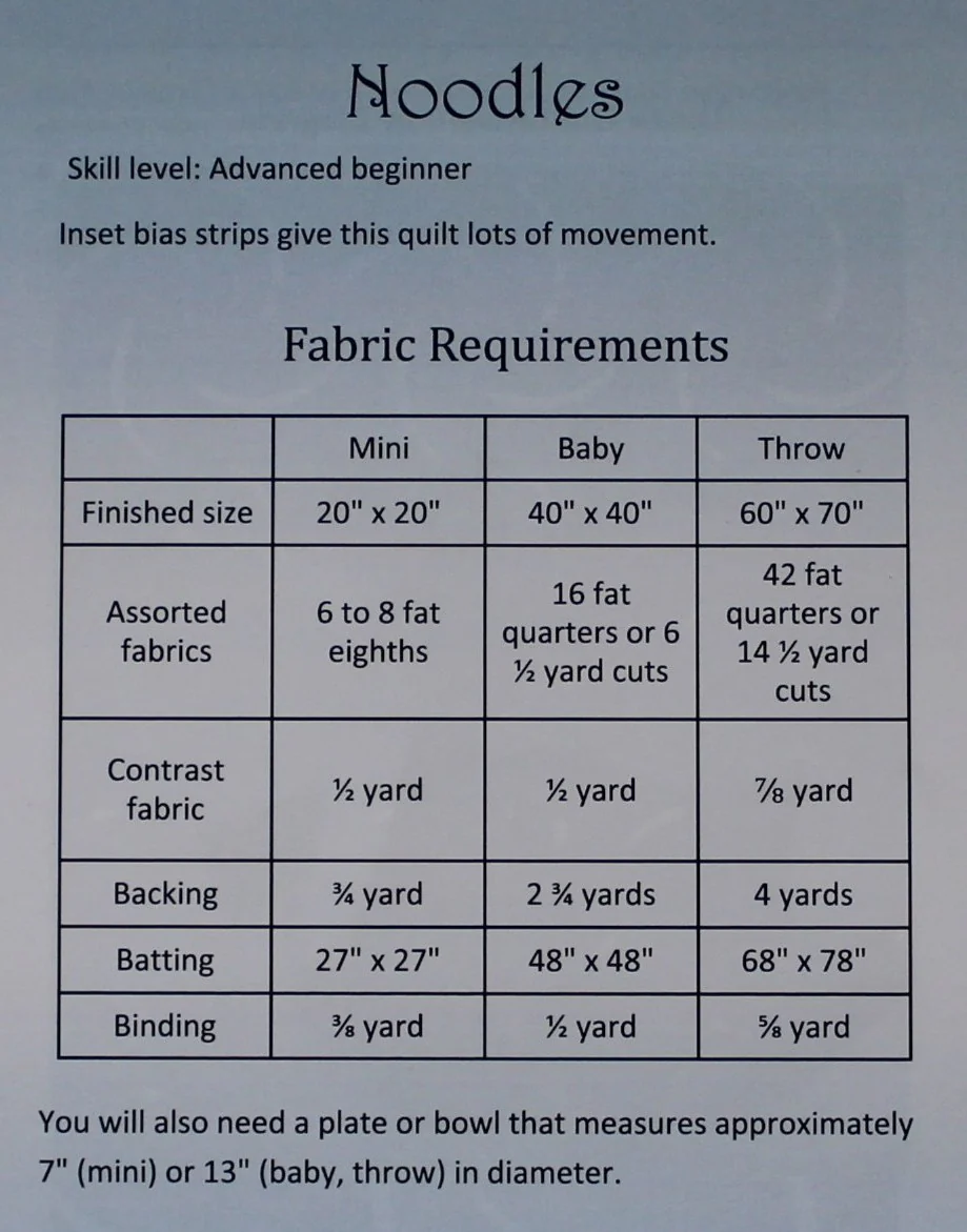 Noodles - Quilting Pattern - Devoted Quilter - Image 2