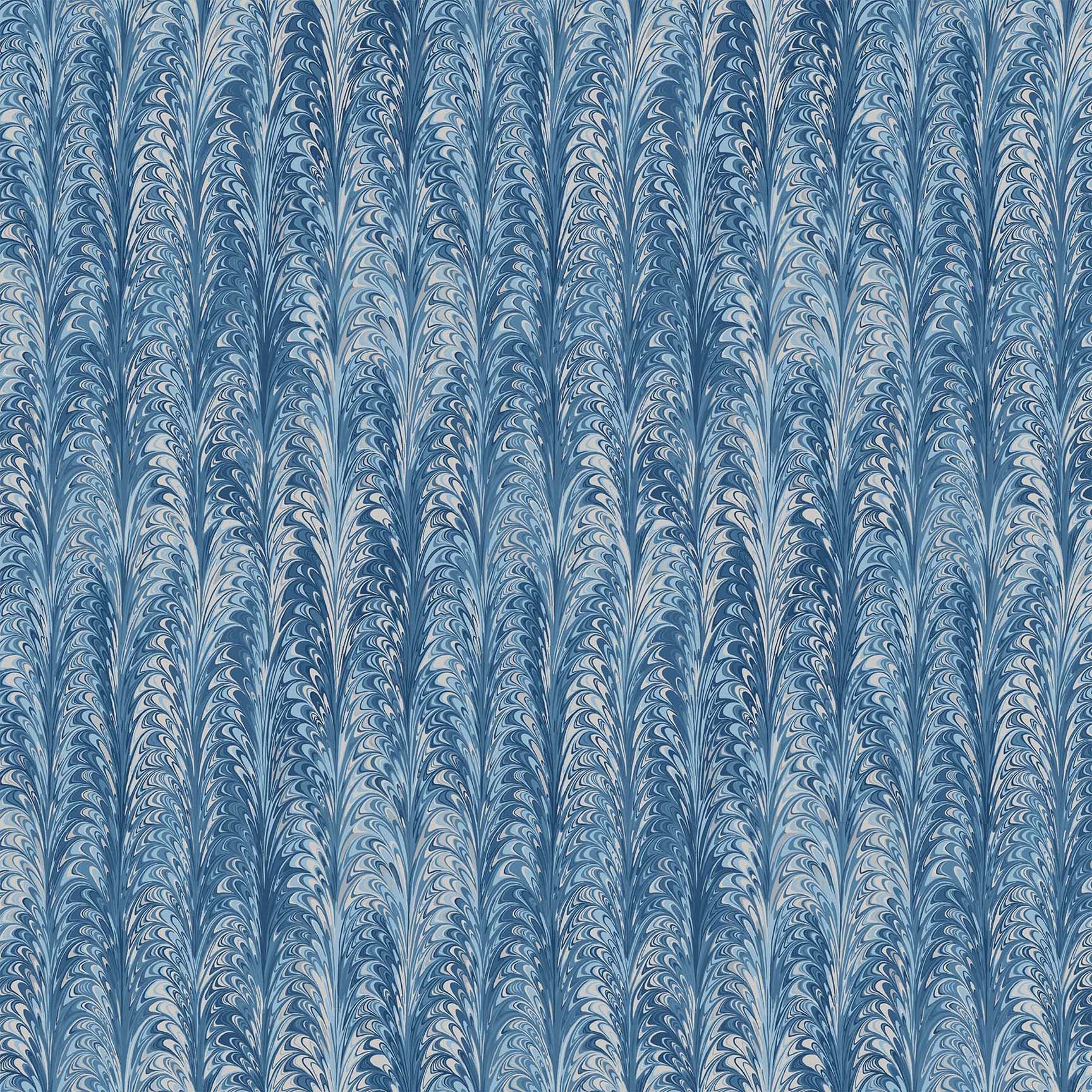 The Art of Marbling: Artful Indigo - 44" - 100% Cotton - Image 2