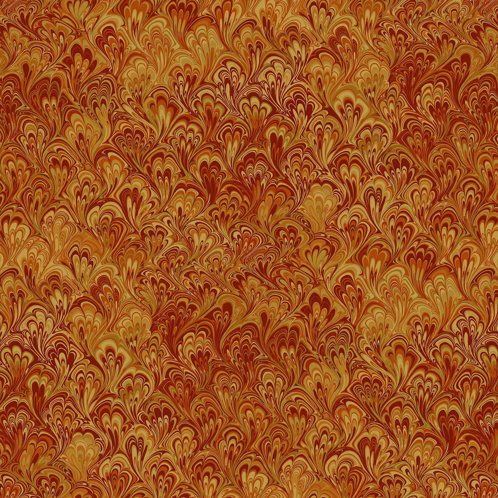The Art of Marbling: Boho Butterscotch - 44" - 100% Cotton - Image 3