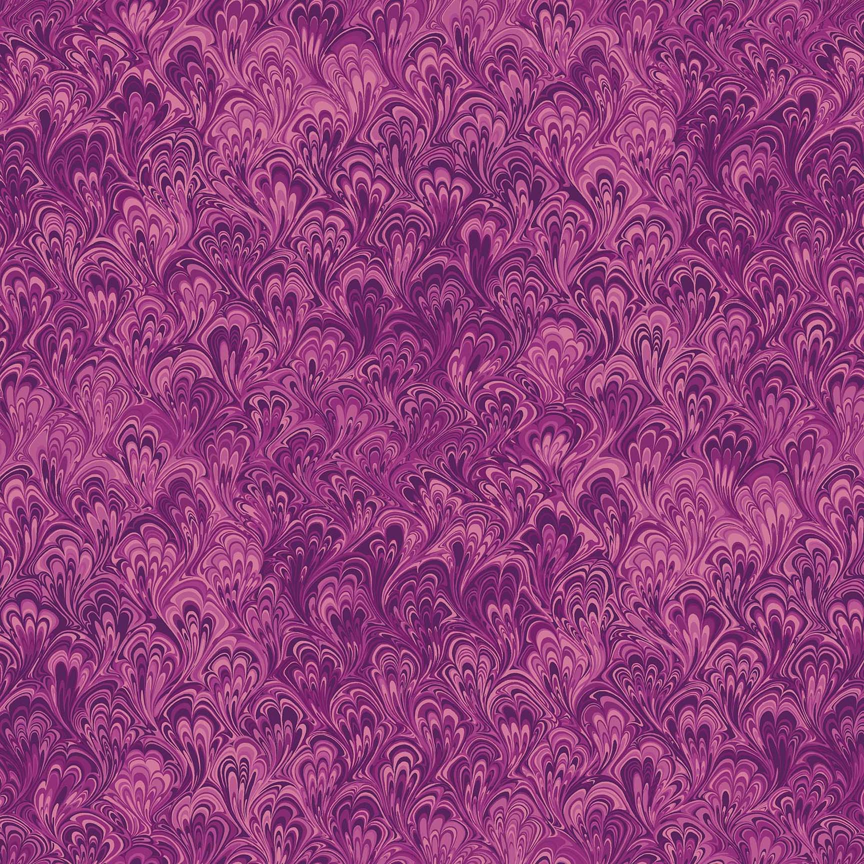 The Art of Marbling: Raspberry Ripple - 44" - 100% Cotton - Image 3