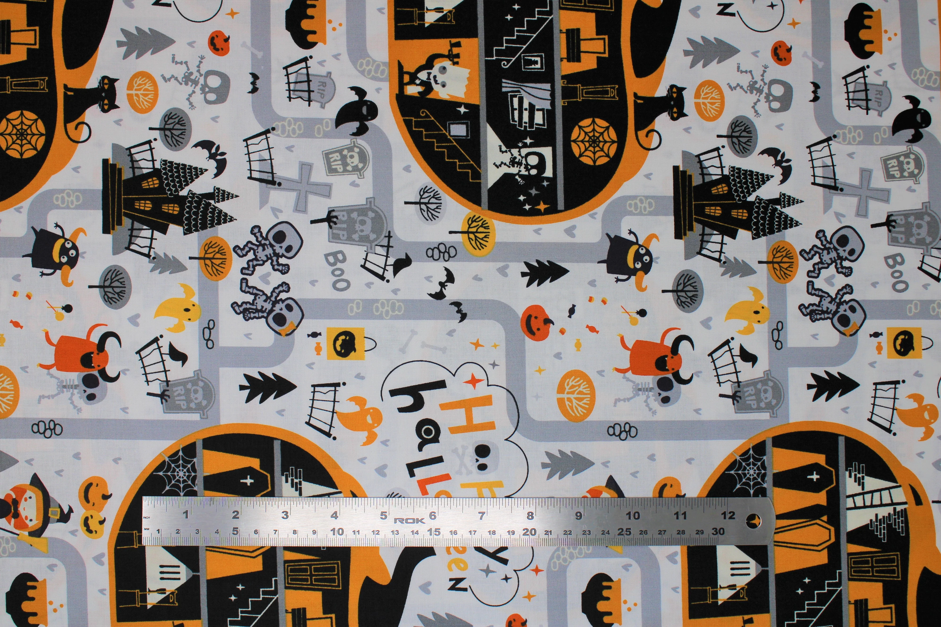 Ghoultide Greetings - 44" - 100% Cotton - Image 2