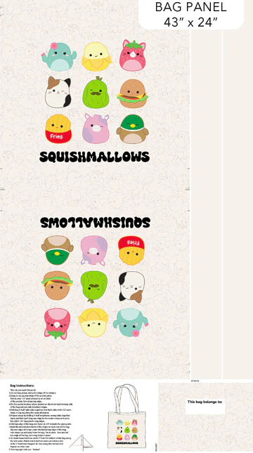 Squishmallows - 44/45" - 100% cotton - Image 3