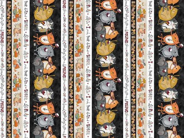 Whiskers & Wine - 44/45" - 100% Cotton - Image 2
