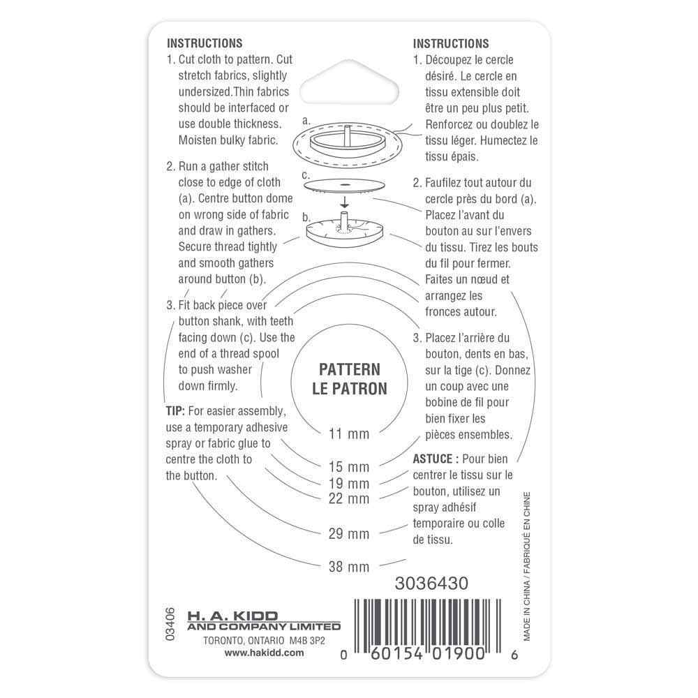 Nylon Self Cover Buttons - UNIQUE - Image 6