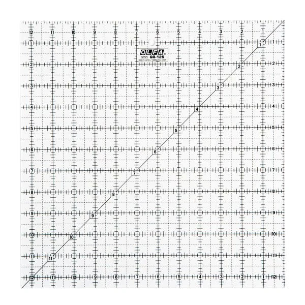 Square Frosted Acrylic Ruler - OLFA - Image 4