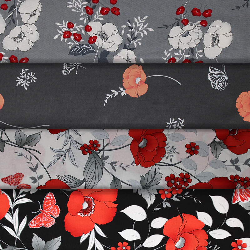 Poppy Promenade - 45" - 100% Cotton