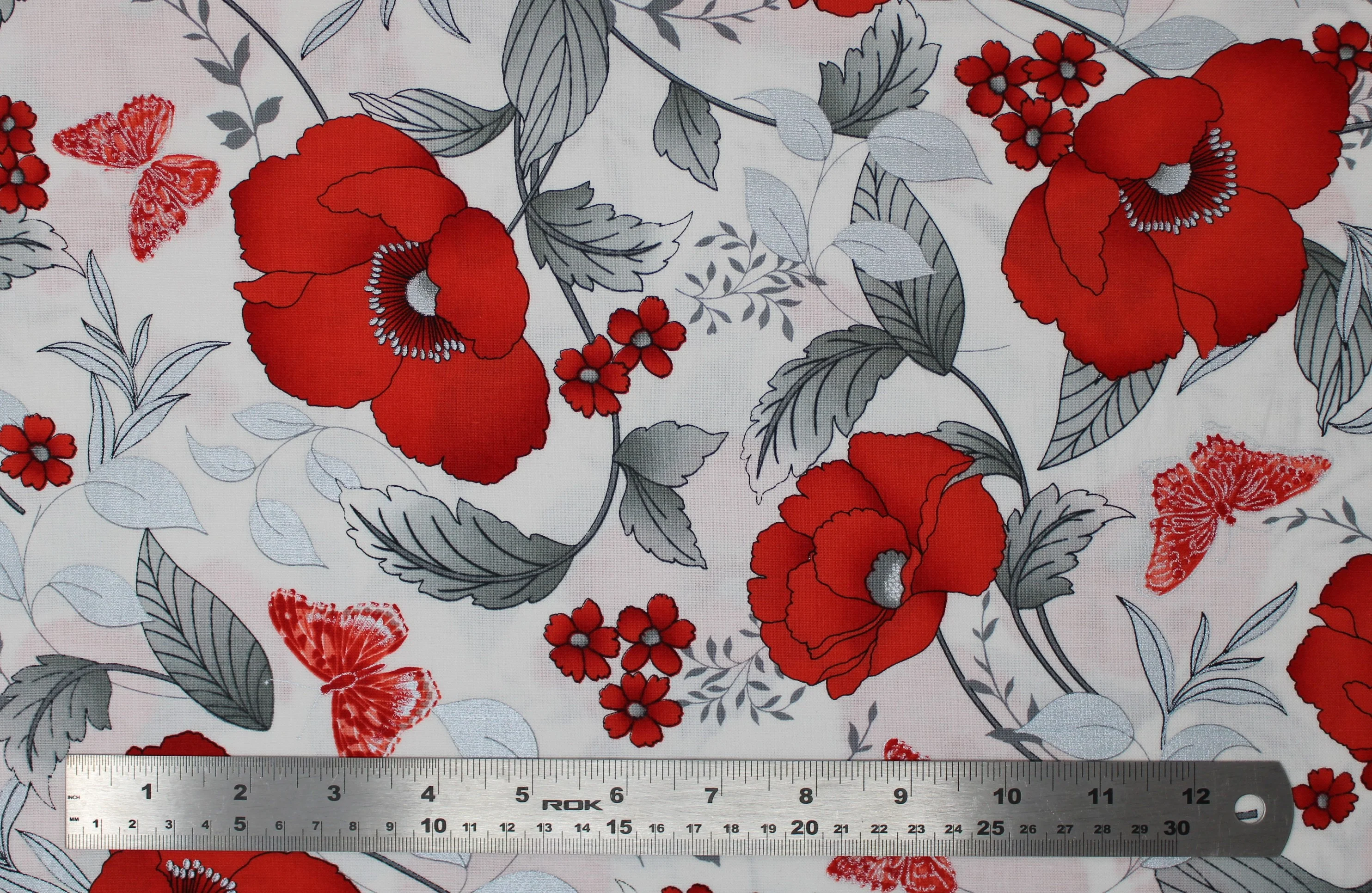 Poppy Promenade - 45" - 100% Cotton - Image 6