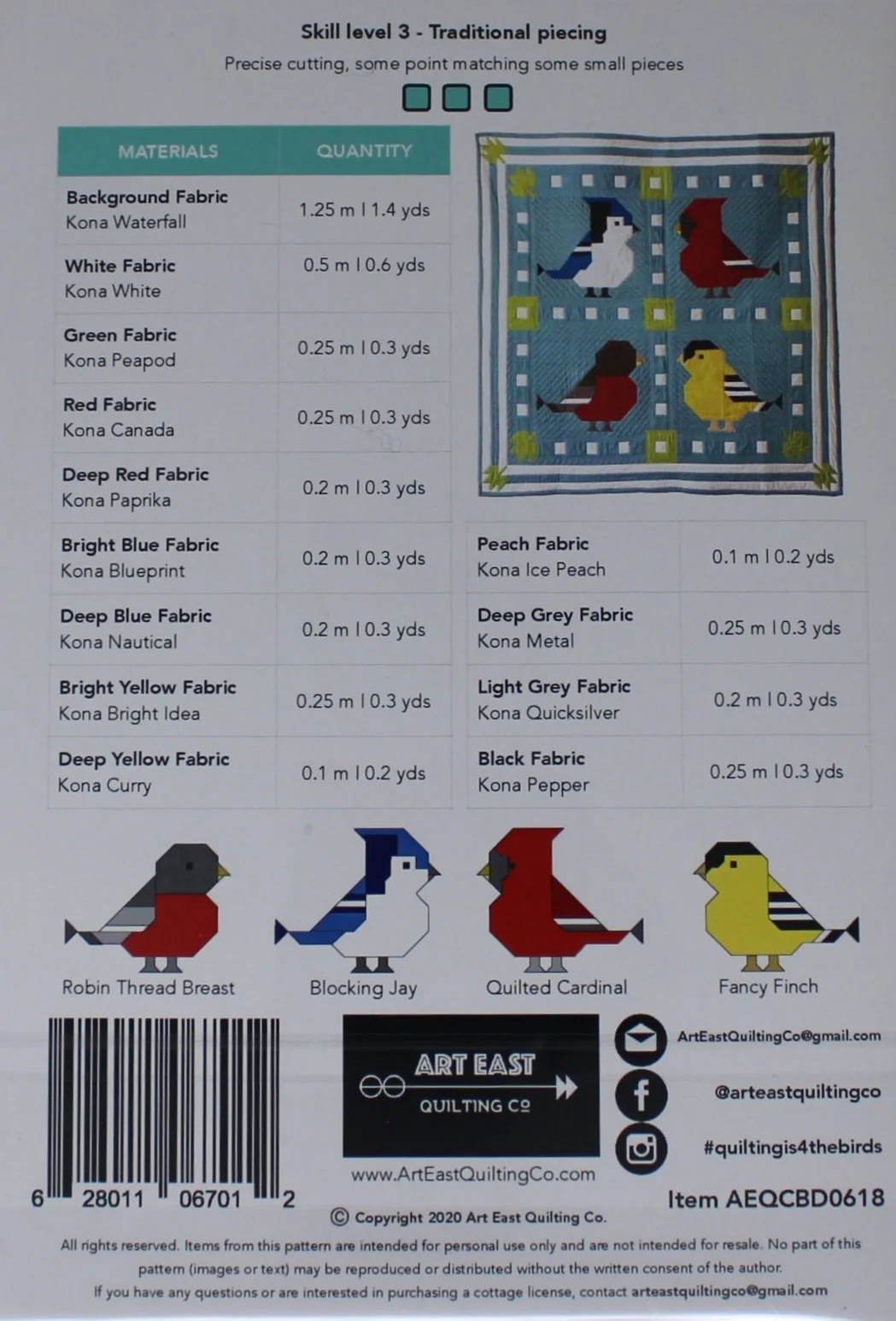 Quilting is for the Birds - Quilting Pattern - Art East Quilting Co. - Image 2